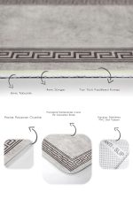 - PaspasTakimi-2li-Set1149-Gorsel-3 - Realhomes  2'li Set Kahverengi - Bej Zeminde Çerçeveli Motifli Kilim Desenli Avangarde Geometrik  2'li Banyo & Mutfak Paspas Takımı Realhomes