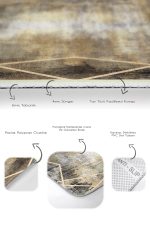 - PaspasTakimi-2li-Set1151-Gorsel-3 - Realhomes  2'li Set Gold - Gri Zeminde Çerçeveli Motifli Eskitme Desenli Klasik Geometrik  2'li Banyo & Mutfak Paspas Takımı Realhomes