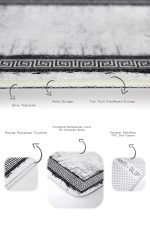 - PaspasTakimi-2li-Set1155-Gorsel-3 - Realhomes  2'li Set Gri - Siyah Zeminde Çerçeveli Motifli Eskitme Desenli Geometrik Sade & Şık  2'li Banyo & Mutfak Paspas Takımı Realhomes