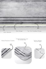 - PaspasTakimi-2li-Set1192-Gorsel-3 - Realhomes 2'li Set Gri - Siyah Zeminde Çerçeveli Motifli Antik Desenli Avangarde Geometrik 2'li Banyo & Mutfak Paspas Takımı Realhomes