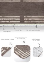 - PaspasTakimi-2li-Set1195-Gorsel-3 - Realhomes  2'li Set Kahverengi - Beyaz Zeminde Çerçeveli Motifli Mermer Desenli Sade & Şık Geometrik  2'li Banyo & Mutfak Paspas Takımı Realhomes