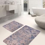 2'li Set Düz Renk Kahverengi 2'li Banyo & Mutfak Paspas Takımı Realhomes