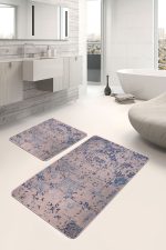 - PaspasTakimi-2li-Set1200-Gorsel - Realhomes 2'li Set Bej Zeminde Rustik Motifli Eskitme Desenli Etnik Motifler Eskitme Motifli 2'li Banyo & Mutfak Paspas Takımı Realhomes