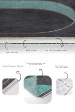 - PaspasTakimi-2li-Set1202-Gorsel-3 - Realhomes  2'li Set Gri Zeminde Geometrik Motifli Mordern Sanat Desenli Geometrik Modern  2'li Banyo & Mutfak Paspas Takımı Realhomes