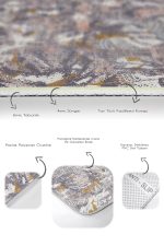 - PaspasTakimi-2li-Set1205-Gorsel-3 - Realhomes  2'li Set Krem - Gri Zeminde Örgü Motifli Otantik Desenli Eskitme Motifli Vintage  2'li Banyo & Mutfak Paspas Takımı Realhomes