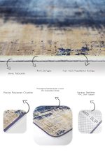 - PaspasTakimi-2li-Set1215-Gorsel-3 - Realhomes  2'li Set Gold - Mavi Zeminde Eskitme Motifli Dokuma Desenli Eskitme Motifli Vintage  2'li Banyo & Mutfak Paspas Takımı Realhomes