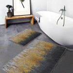 2'li Set Antika Zeminde Uşak Motifli Dokuma Desenli Avangarde Etnik Motifler  2'li Banyo & Mutfak Paspas Takımı Realhomes