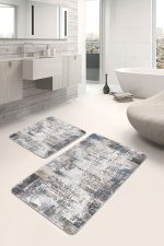 - PaspasTakimi-2li-Set1241-Gorsel-2 - Realhomes  2'li Set Krem Zeminde Otantik Motifli Dokuma Desenli Eskitme Motifli Vintage  2'li Banyo & Mutfak Paspas Takımı Realhomes