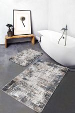 - PaspasTakimi-2li-Set1241-Gorsel-5 - Realhomes  2'li Set Krem Zeminde Otantik Motifli Dokuma Desenli Eskitme Motifli Vintage  2'li Banyo & Mutfak Paspas Takımı Realhomes