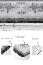 - PaspasTakimi-2li-Set1246-Gorsel-3 - Realhomes  2'li Set Siyah- Gri Zeminde Çerçeveli Motifli Otantik Desenli Etnik Motifler Vintage  2'li Banyo & Mutfak Paspas Takımı Realhomes
