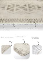 2'li Set Siyah- Gri Zeminde Çerçeveli Motifli Geleneksel Desenli Vintage Eskitme Motifli  2'li Banyo & Mutfak Paspas Takımı Realhomes