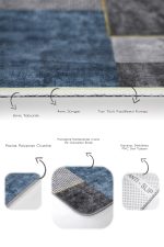 - PaspasTakimi-2li-Set1251-Gorsel-3 - Realhomes  2'li Set Füme - Mavi Zeminde Geometrik Motifli Modern Sanat Desenli Geometrik Sade & Şık  2'li Banyo & Mutfak Paspas Takımı Realhomes