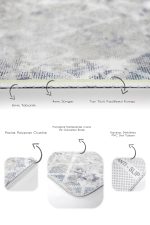 - PaspasTakimi-2li-Set1253-Gorsel-3 - Realhomes 2'li Set Gri Zeminde Eskitme Motifli Baklava Desenli Geometrik Eskitme Motifli 2'li Banyo & Mutfak Paspas Takımı Realhomes