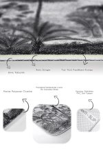 - PaspasTakimi-2li-Set1264-Gorsel-3 - Realhomes  2'li Set Gri Zeminde Karakalem Motifli Kanvas Desenli Vintage Klasik  2'li Banyo & Mutfak Paspas Takımı Realhomes