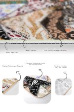 - PaspasTakimi-2li-Set1265-Gorsel-3 - Realhomes 2'li Set Etnik Zeminde Patchwork Motifli Geleneksel Desenli Vintage Klasik 2'li Banyo & Mutfak Paspas Takımı Realhomes