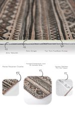 - PaspasTakimi-2li-Set1270-Gorsel-3 - Realhomes 2'li Set Kahverengi - Krem Zeminde Geleneksel Motifli Kilim Desenli Etnik Motifler Geometrik 2'li Banyo & Mutfak Paspas Takımı Realhomes