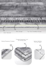 - PaspasTakimi-2li-Set1273-Gorsel-3 - Realhomes  2'li Set Gri - Siyah Zeminde Çerçeveli Motifli Antik Desenli Eskitme Motifli Geometrik  2'li Banyo & Mutfak Paspas Takımı Realhomes