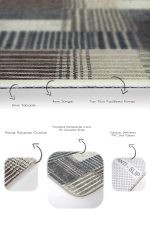 2'li Set Kahverengi - Krem Zeminde Patchwork Motifli Örme Desenli Klasik Sade & Şık  2'li Banyo & Mutfak Paspas Takımı Realhomes