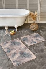 - Realhomes - Realhomes  2'li Set Eskitme Zeminde Etnik Motifli Eskitme Desenli Eskitme Motifli Etnik Motifler  2'li Banyo & Mutfak Paspas Takımı Realhomes