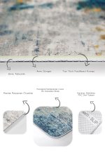 - PaspasTakimi-2li-Set1295-Gorsel-3 - Realhomes 2'li Set Lacivert - Gri Zeminde Fırça Darbeleri Motifli Eskitme Desenli Eskitme Motifli Klasik 2'li Banyo & Mutfak Paspas Takımı Realhomes