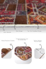 - PaspasTakimi-2li-Set1301-Gorsel-3 - Realhomes 2'li Set Kırmızı Zeminde Patchwork Motifli Etnik Desenli Etnik Motifler Vintage 2'li Banyo & Mutfak Paspas Takımı Realhomes