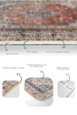 - PaspasTakimi-2li-Set1308-Gorsel-3 - Realhomes  2'li Set Krem - Bej Zeminde Göbekli Halı Motifli Osmanlı Desenli Avangarde Eskitme Motifli  2'li Banyo & Mutfak Paspas Takımı Realhomes