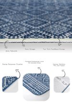 - PaspasTakimi-2li-Set1314-Gorsel-3 - Realhomes 2'li Set Lacivert Zeminde Geleneksel Motifli Kilim Desenli Geometrik Etnik Motifler 2'li Banyo & Mutfak Paspas Takımı Realhomes