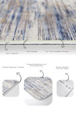 - PaspasTakimi-2li-Set1316-Gorsel-3 - Realhomes  2'li Set Krem - Mavi Zeminde Dokuma Motifli Örgü Desenli Eskitme Motifli Vintage  2'li Banyo & Mutfak Paspas Takımı Realhomes