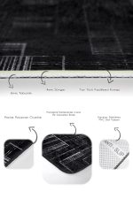 - PaspasTakimi-2li-Set1325-Gorsel-3 - Realhomes 2'li Set Siyah - Beyaz Zeminde Siyah Motifli Kilim Desenli Sade & Şık Klasik 2'li Banyo & Mutfak Paspas Takımı Realhomes