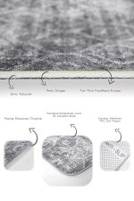 - PaspasTakimi-2li-Set1338-Gorsel-3 - Realhomes  2'li Set Gri Zeminde Eskitme Motifli Kilim Desenli Eskitme Motifli Vintage  2'li Banyo & Mutfak Paspas Takımı Realhomes