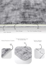 - PaspasTakimi-2li-Set1339-Gorsel-3 - Realhomes  2'li Set Siyah - Beyaz Zeminde Eskitme Motifli Kanvas Desenli Eskitme Motifli Vintage  2'li Banyo & Mutfak Paspas Takımı Realhomes