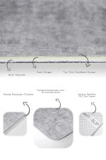 - PaspasTakimi-2li-Set1340-Gorsel-3 - Realhomes  2'li Set Gri Zeminde Dokuma Motifli Eskitme Desenli Eskitme Motifli Sade & Şık  2'li Banyo & Mutfak Paspas Takımı Realhomes