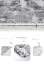 - PaspasTakimi-2li-Set1341-Gorsel-3 - Realhomes 2'li Set Siyah - Beyaz Zeminde Dokuma Halı Motifli Eskitme Desenli Eskitme Motifli Vintage 2'li Banyo & Mutfak Paspas Takımı Realhomes