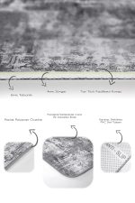 - PaspasTakimi-2li-Set1342-Gorsel-3 - Realhomes 2'li Set Gri Zeminde Eskitme Motifli Dokuma Halı Desenli Eskitme Motifli Vintage 2'li Banyo & Mutfak Paspas Takımı Realhomes