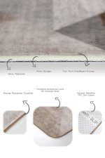 - PaspasTakimi-2li-Set1348-Gorsel-3 - Realhomes 2'li Set Kahverengi - Gri Zeminde Geometrik Motifli Üçgen Desenli Sade & Şık Geometrik 2'li Banyo & Mutfak Paspas Takımı Realhomes