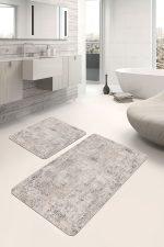 - PaspasTakimi-2li-Set1353-Gorsel-1 - Realhomes  2'li Set Krem - Ekru Zeminde Kilim Motifli Antik Desenli Eskitme Motifli Avangarde  2'li Banyo & Mutfak Paspas Takımı Realhomes