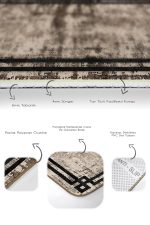 - PaspasTakimi-2li-Set1355-Gorsel-3 - Realhomes 2'li Set Kahverengi Zeminde Çerçeveli Motifli Antika Desenli Avangarde Sade & Şık 2'li Banyo & Mutfak Paspas Takımı Realhomes