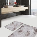 2'li Set Antika Zeminde Eskitme Motifli Tribal Desenli Etnik Motifler Eskitme Motifli  2'li Banyo & Mutfak Paspas Takımı Realhomes