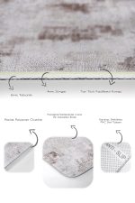 - PaspasTakimi-2li-Set1360-Gorsel-3 - Realhomes 2'li Set Krem - Kahverengi Zeminde Örgü Motifli Eskitme Desenli Eskitme Motifli Klasik 2'li Banyo & Mutfak Paspas Takımı Realhomes