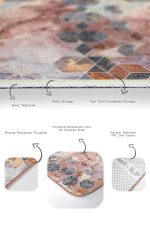 - PaspasTakimi-2li-Set1366-Gorsel-3 - Realhomes  2'li Set Altın - Pembe Zeminde Mozaik Motifli Mermer Desenli Geometrik Modern  2'li Banyo & Mutfak Paspas Takımı Realhomes