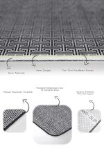 - PaspasTakimi-2li-Set1373-Gorsel-3 - Realhomes  2'li Set Siyah - Gri Zeminde Geometrik Motifli Klasik Desenli Geometrik Klasik  2'li Banyo & Mutfak Paspas Takımı Realhomes