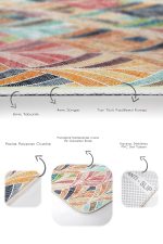 - PaspasTakimi-2li-Set1376-Gorsel-3 - Realhomes 2'li Set Çok Renkli Zeminde Patchwork Motifli İkat Desenli Sade & Şık Vintage 2'li Banyo & Mutfak Paspas Takımı Realhomes