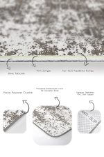 - PaspasTakimi-2li-Set1378-Gorsel-3 - Realhomes 2'li Set Kahverengi - Beyaz Zeminde Dokuma Motifli Antik Desenli Eskitme Motifli Sade & Şık 2'li Banyo & Mutfak Paspas Takımı Realhomes