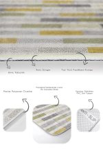 - PaspasTakimi-2li-Set1382-Gorsel-3 - Realhomes  2'li Set Sarı - Krem Zeminde Şerit Motifli Kilim Desenli Geometrik Sade & Şık  2'li Banyo & Mutfak Paspas Takımı Realhomes