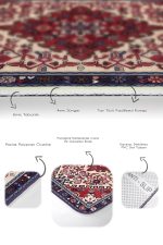 - PaspasTakimi-2li-Set1389-Gorsel-3 - Realhomes 2'li Set Kırmızı Zeminde Antik Motifli El Dokuma Desenli Etnik Motifler Avangarde 2'li Banyo & Mutfak Paspas Takımı Realhomes