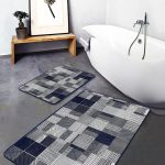 2'li Set Kırmızı - Krem Zeminde Patchwork Motifli Geleneksel Desenli Vintage Etnik Motifler  2'li Banyo & Mutfak Paspas Takımı Realhomes
