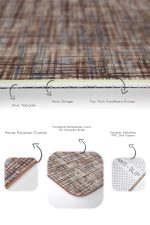 - PaspasTakimi-2li-Set1409-Gorsel-3 - Realhomes  2'li Set Kahverengi Zeminde El Dokuma Motifli Antika Desenli Eskitme Motifli Klasik  2'li Banyo & Mutfak Paspas Takımı Realhomes