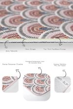 - PaspasTakimi-2li-Set1413-Gorsel-3 - Realhomes 2'li Set Beyaz Zeminde Art Deco Motifli Patchwork Desenli Geometrik Sade & Şık 2'li Banyo & Mutfak Paspas Takımı Realhomes