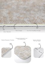 - PaspasTakimi-2li-Set1417-Gorsel-3 - Realhomes 2'li Set Gri - Bej Zeminde Örgü Motifli Etnik Desenli Sade & Şık Vintage 2'li Banyo & Mutfak Paspas Takımı Realhomes