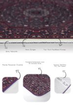 - PaspasTakimi-2li-Set1423-Gorsel-3 - Realhomes  2'li Set Kırmızı Zeminde Hereke Motifli Kilim Desenli Etnik Motifler Avangarde  2'li Banyo & Mutfak Paspas Takımı Realhomes